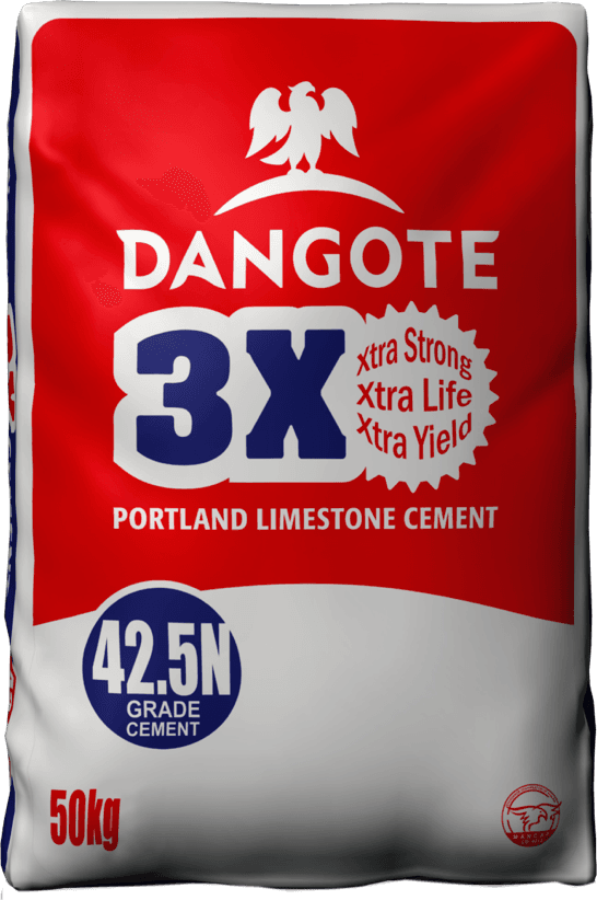 Dangote 3X 42.5 N - High quality construction material available for delivery across Ghana