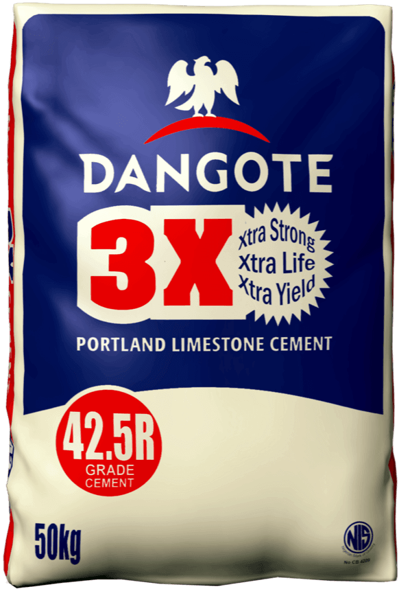 Dangote 3X 42.5 R - High quality construction material available for delivery across Ghana